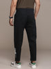 Solid Black Woven Chinos Trousers