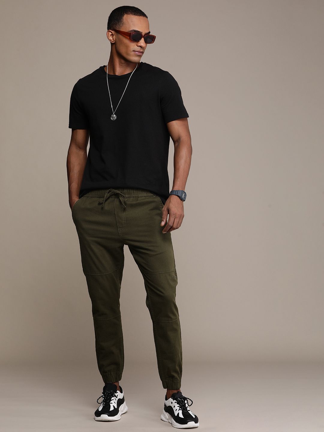 Bold Olive Woven Jogger