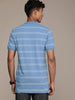 Dual Stripes Blue Polo T-Shirt