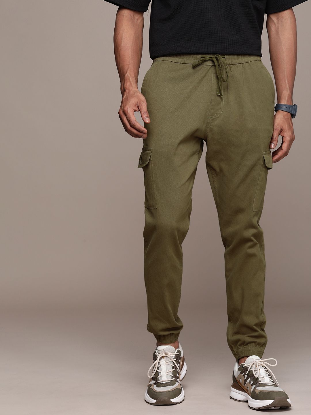 Bold Olive Green Cargo  Jogger