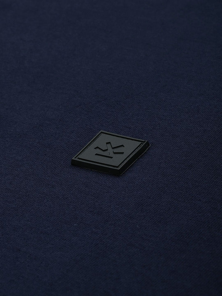 Striking Navy Blue Round Neck T-Shirt