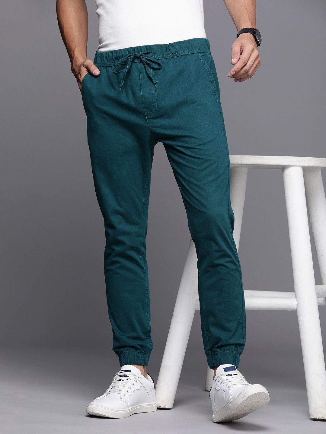 Bold Green Woven Jogger