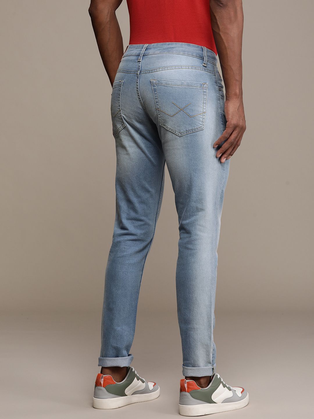 Basic Slim Fit Light Fade Denim Jeans