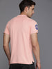 Pink Printed Polo Collar T-Shirt