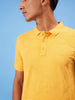 Yellow AOP Polo Collar T-Shirt