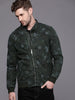 Charcoal Blue Camouflage Denim Jacket