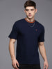 Textured Navy Classy T-Shirt