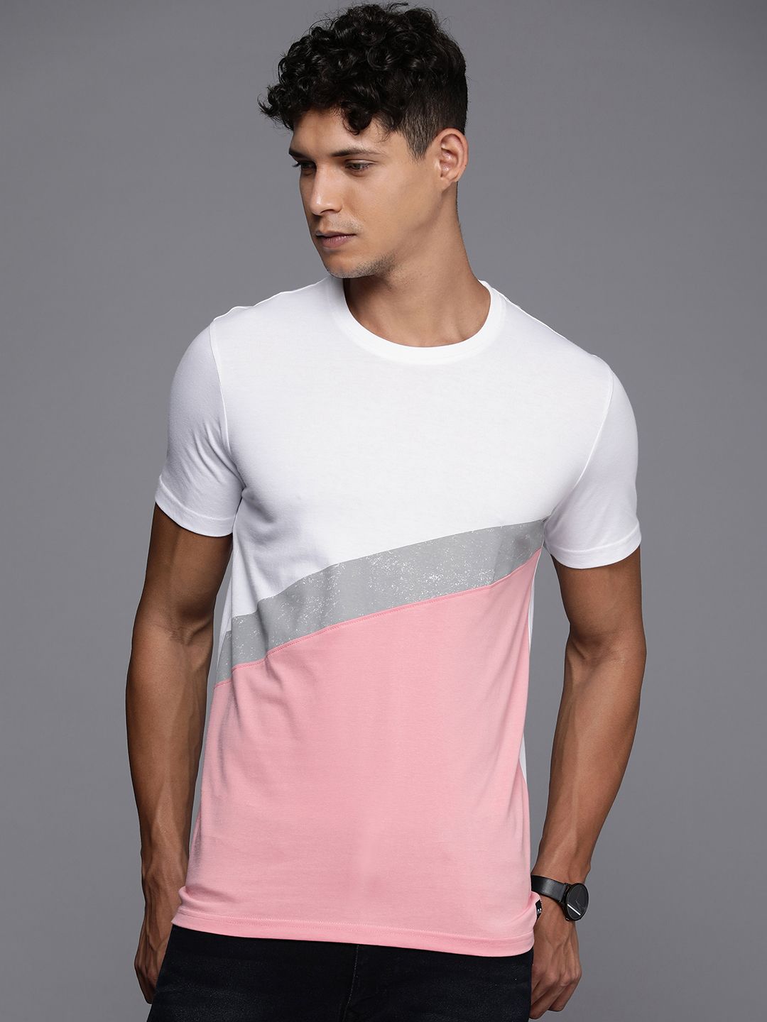 Colourblocked Hues Round Neck T-Shirt