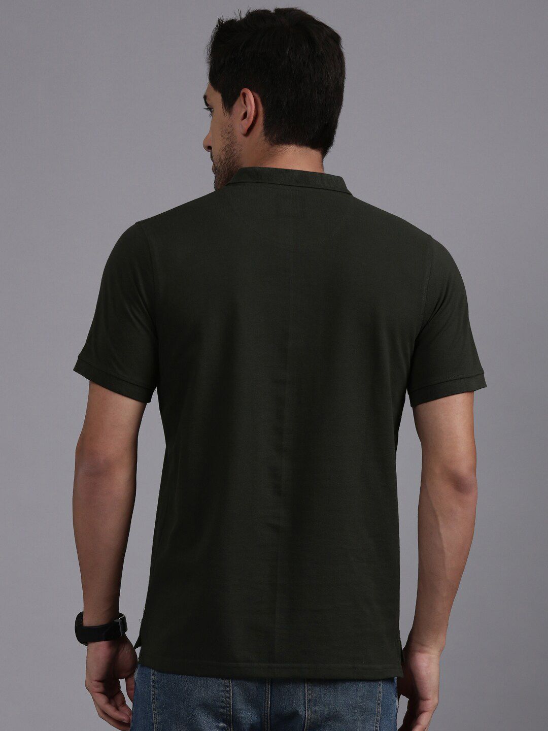 Classic Olive Solid Polo T-Shirt