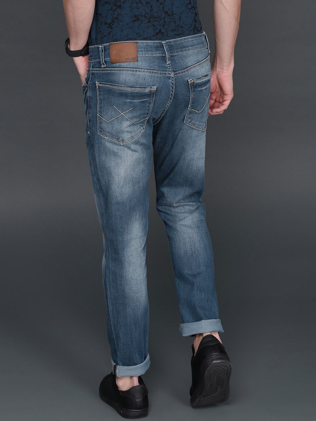 Blue Clean Look Stretchable Jeans