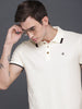 Polished Cream Solid Polo T-Shirt