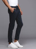 Basic Navy Blue Woven Trousers