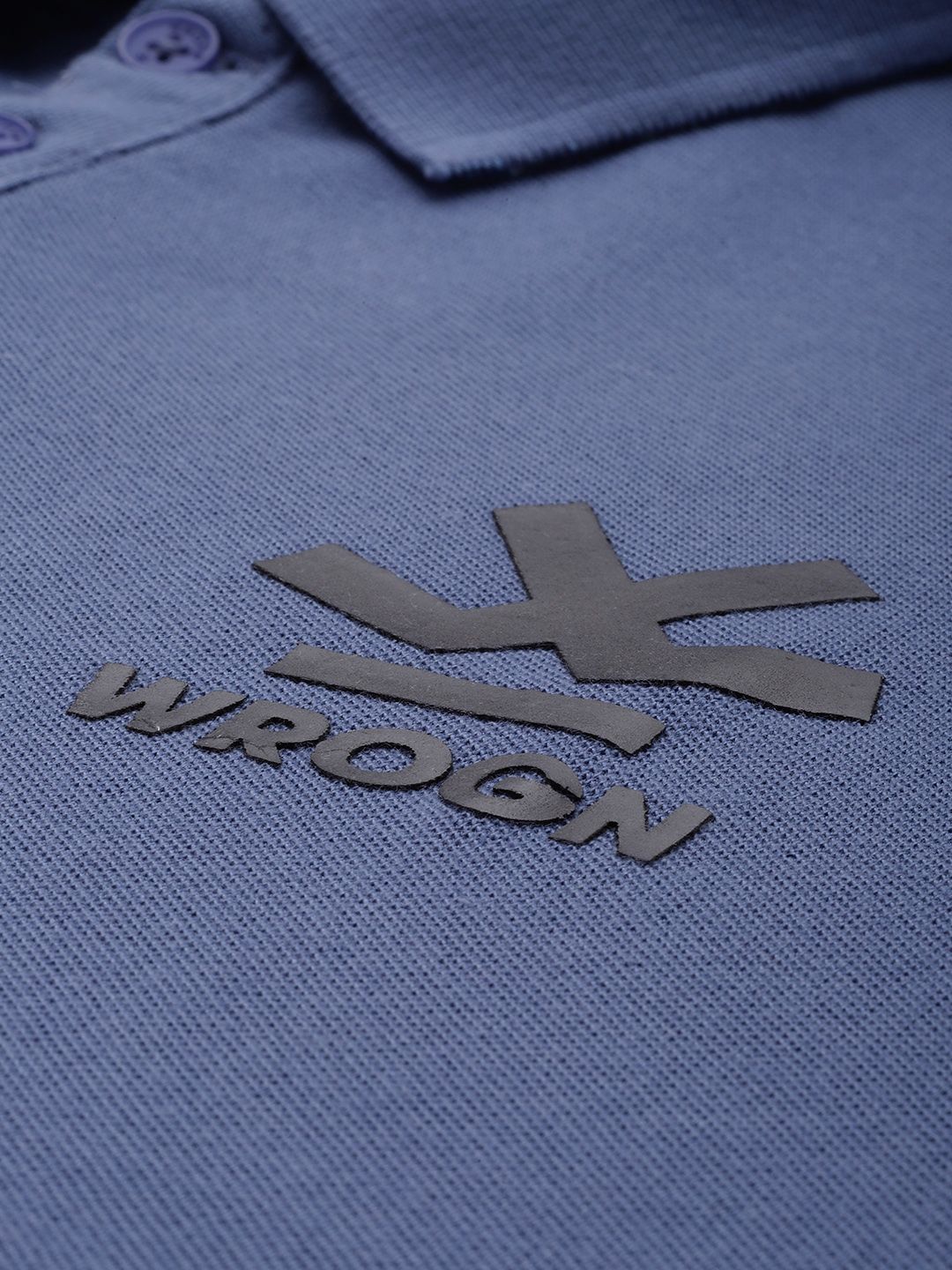 Logo Printed Blue Polo T-Shirt