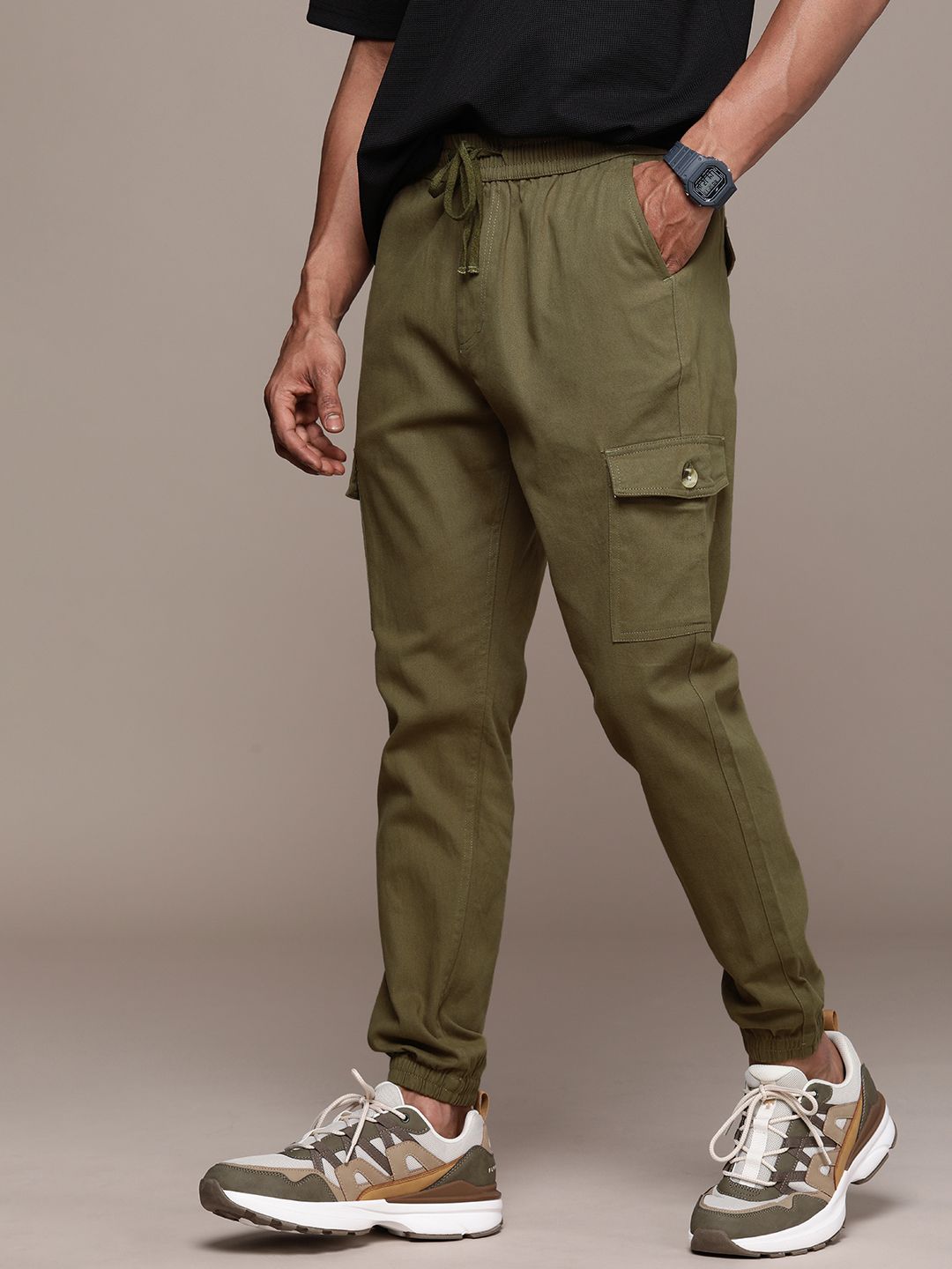 Bold Olive Green Cargo  Jogger