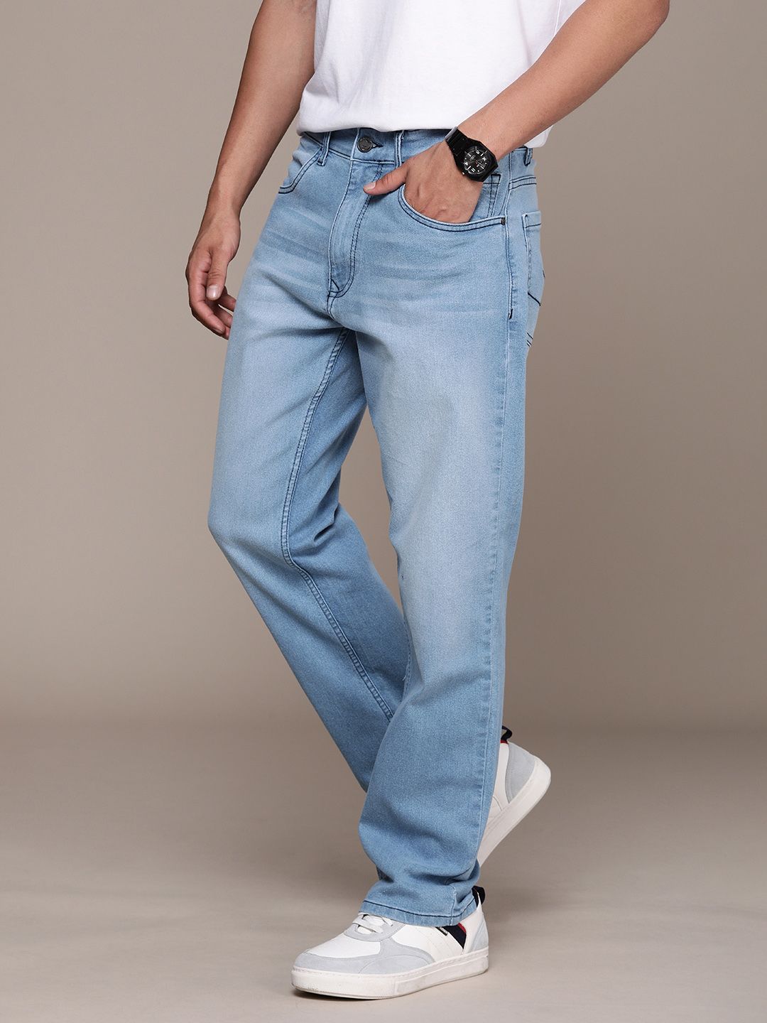 Durable Light Fade Denim Jeans