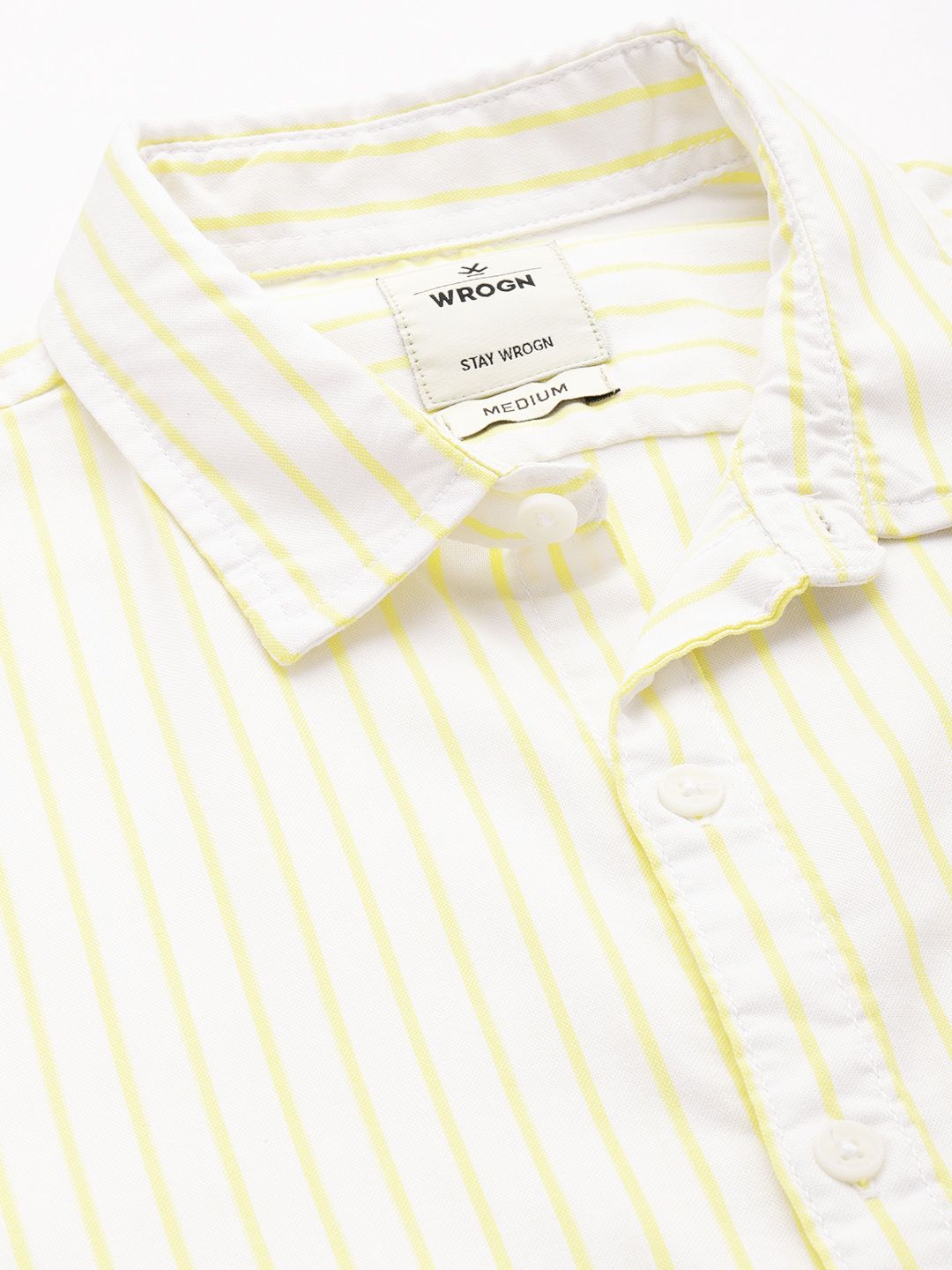 Striped Yellow Basic Oxford Shirt