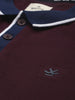 Basic Burgundy Polo Collar T-Shirt