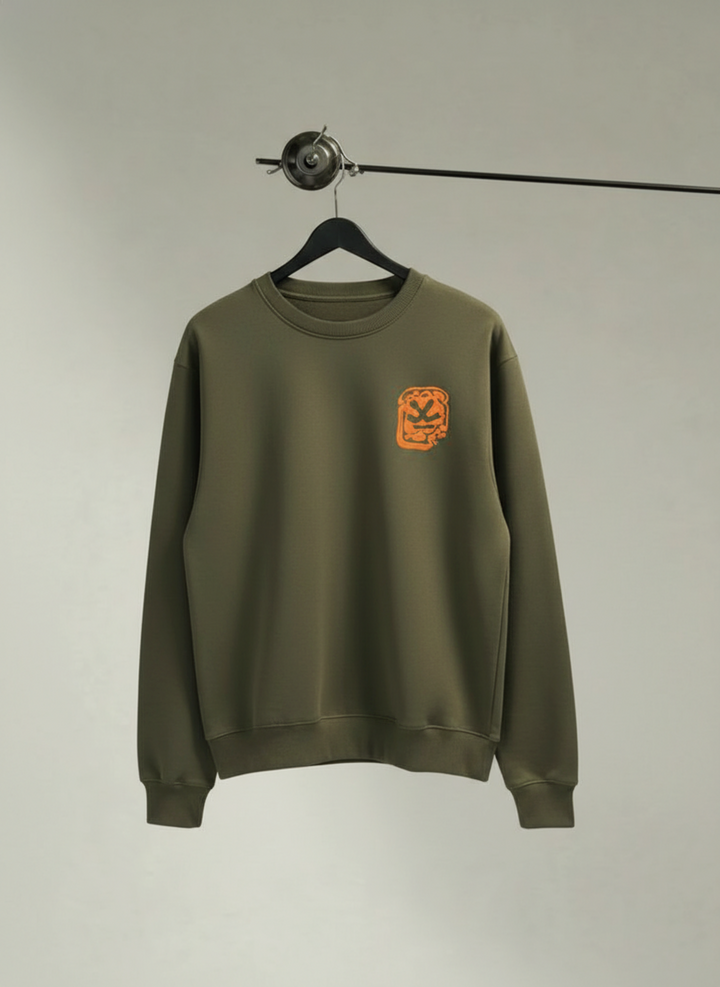 Graphic Accent Sweatshirt | Olive