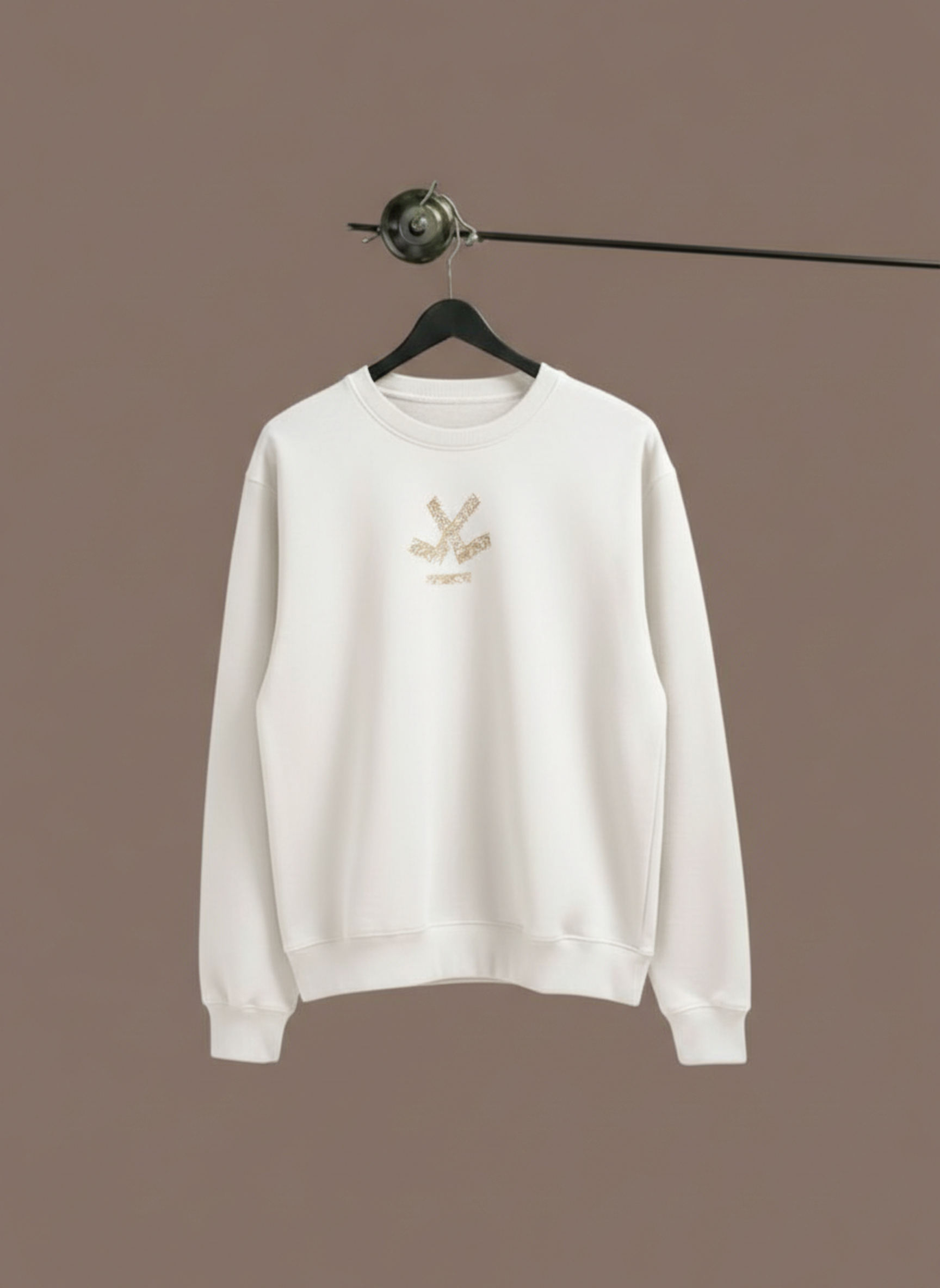Men's Casual Branded Comfort Fit Sweatshirt  | Snow White
