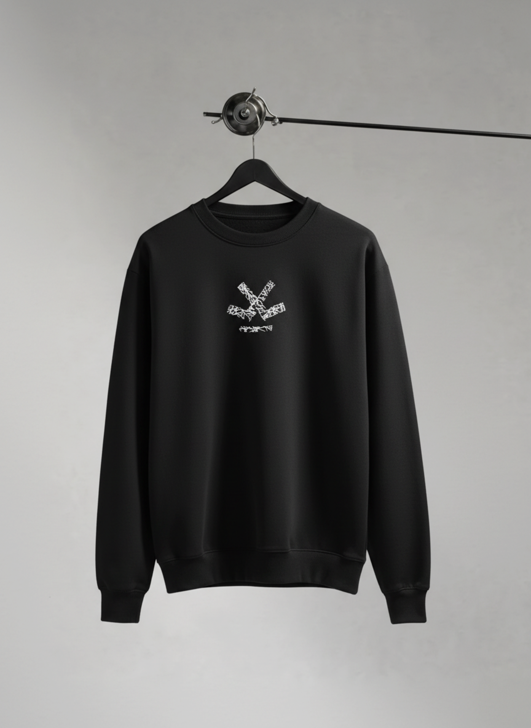 Men's Casual Branded Comfort Fit Sweatshirt  | Black