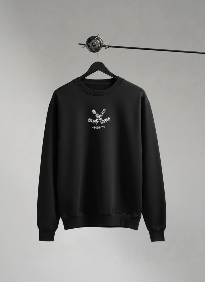 Men's casual comfort fit black sweatshirt | Black