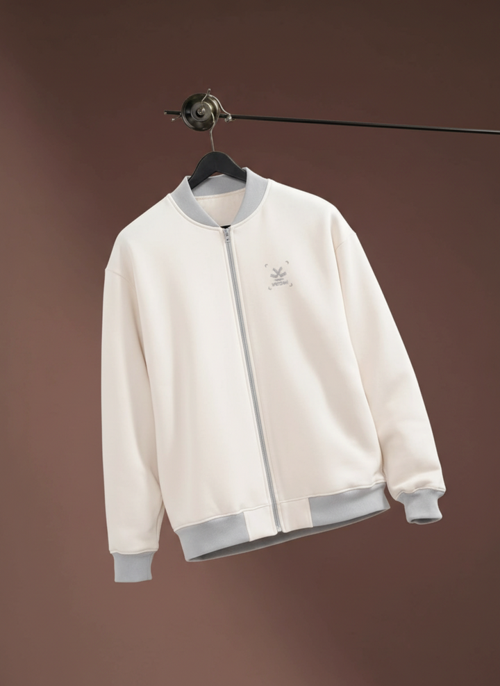 Men's Casual Zip-Up Jacket With Contrast Trim | Tapioca