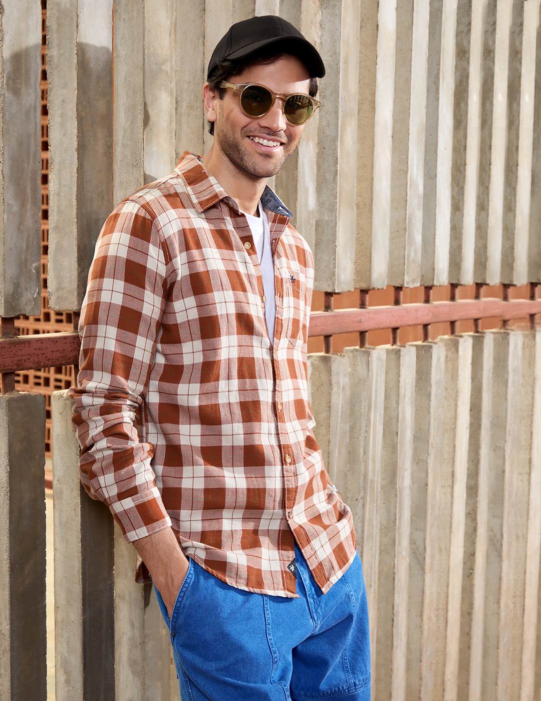 Dyed Checks Casual Shirt