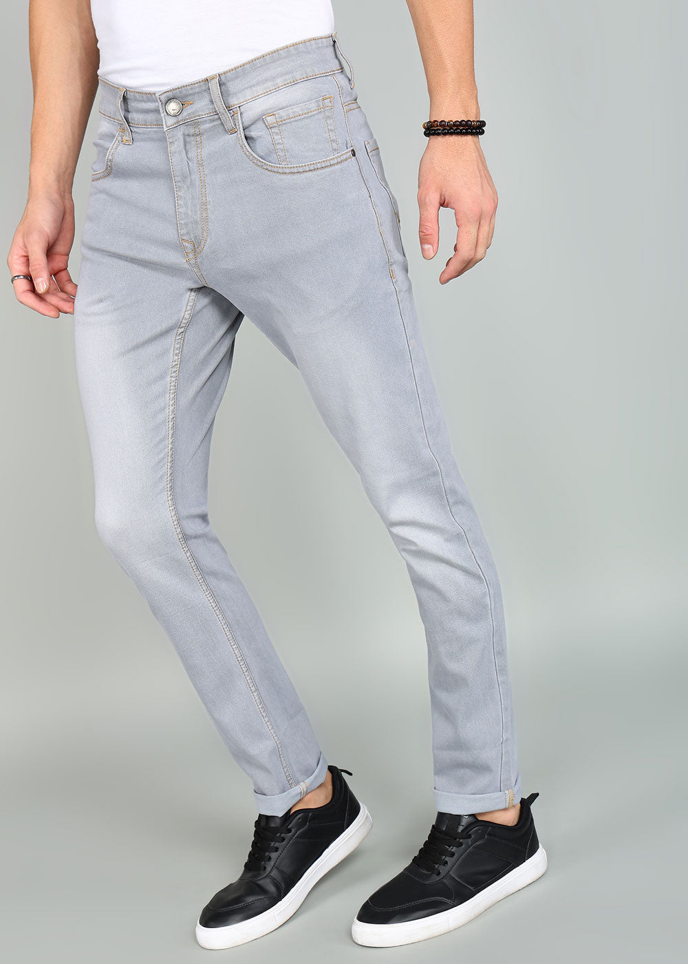 Apex Grey Slim Fit Jeans