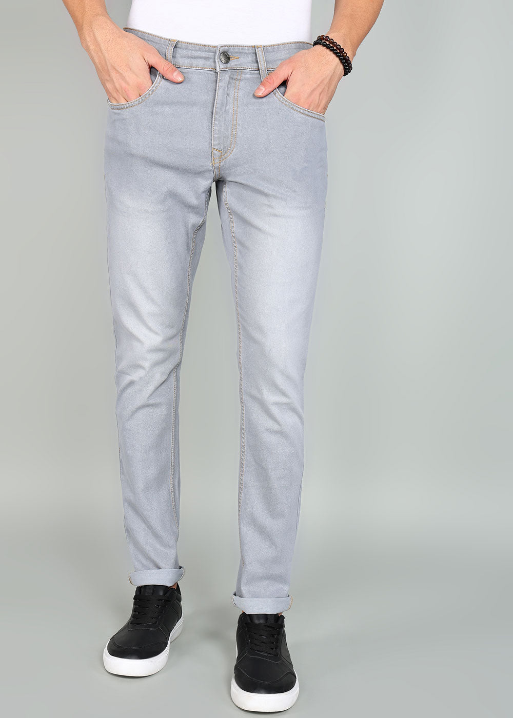 Apex Grey Slim Fit Jeans