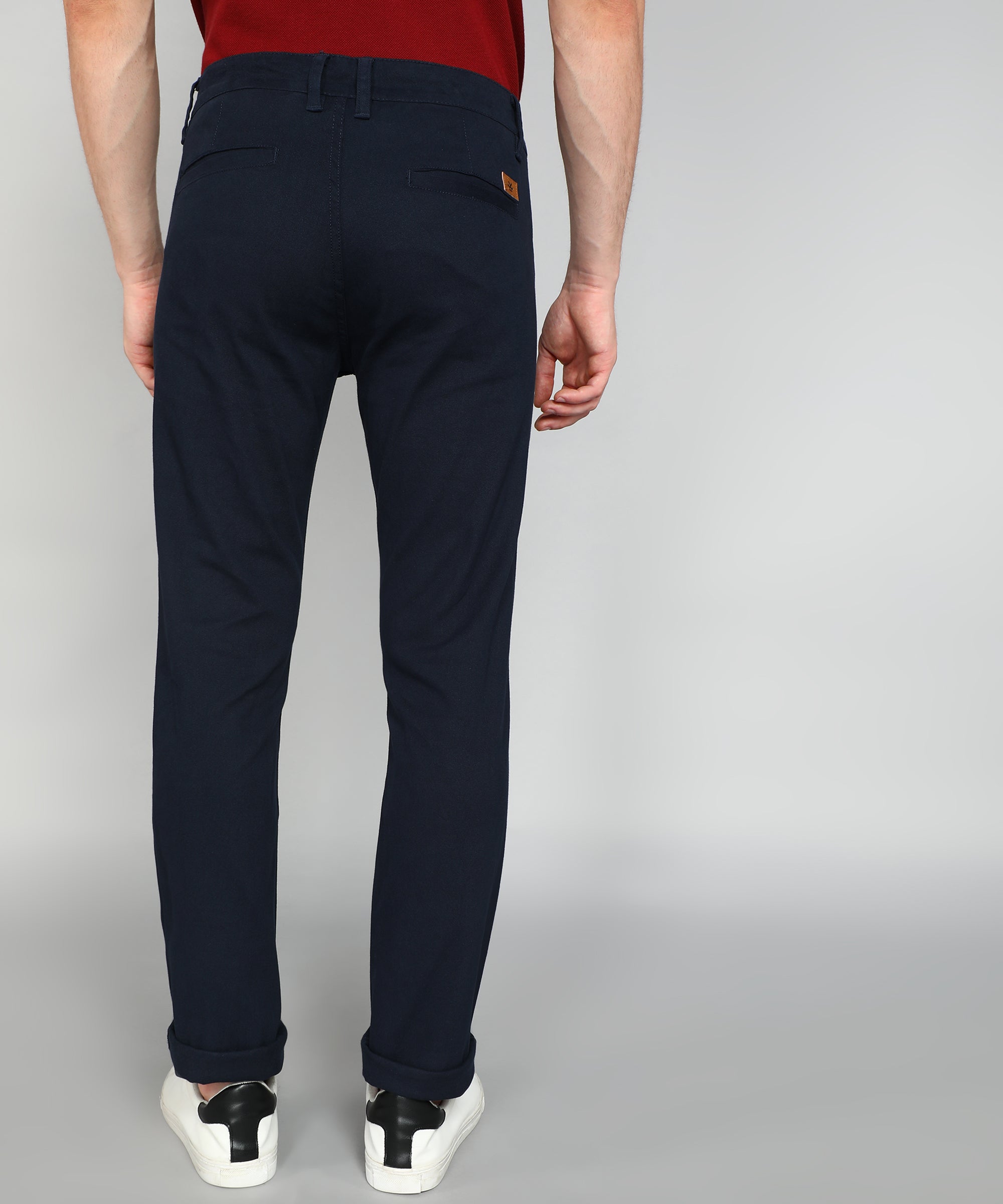 Solid Navy Blue Chino Trouser