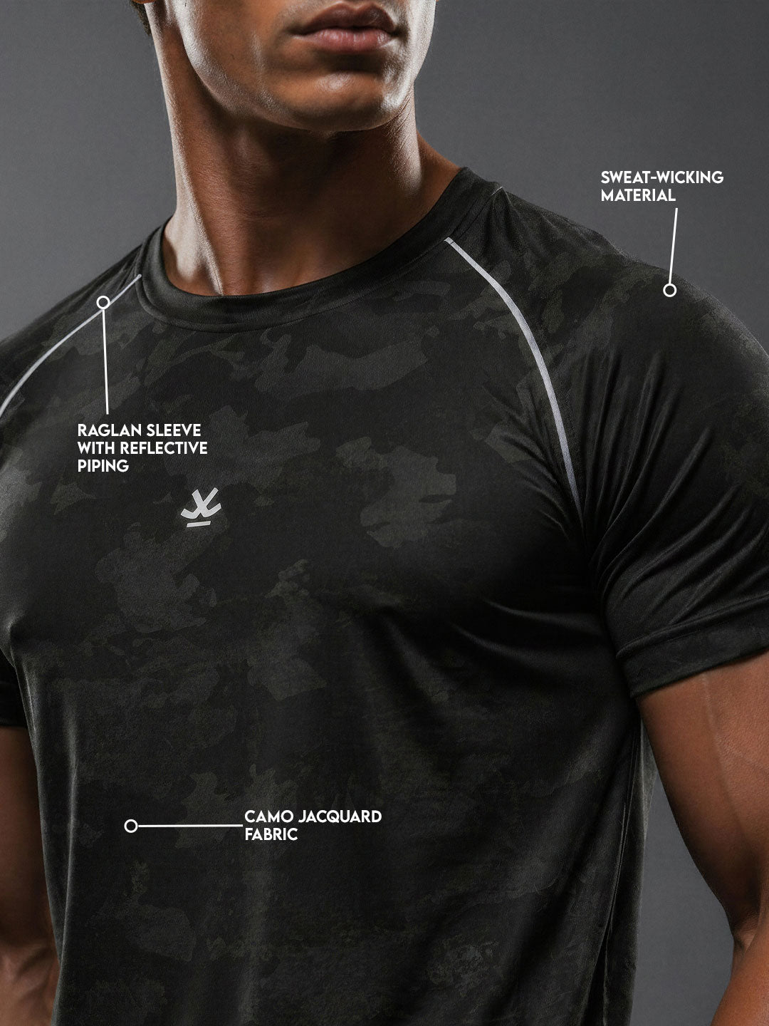 Stealth Camo Active Tee | Active |  Black