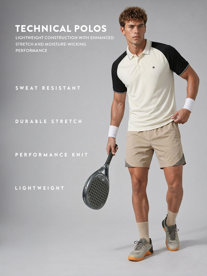 Colourblocked Nylon Polo | Active |  White