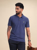 Cotton Blend Polo T-Shirt | Purple