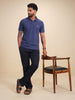 Cotton Blend Polo T-Shirt | Purple