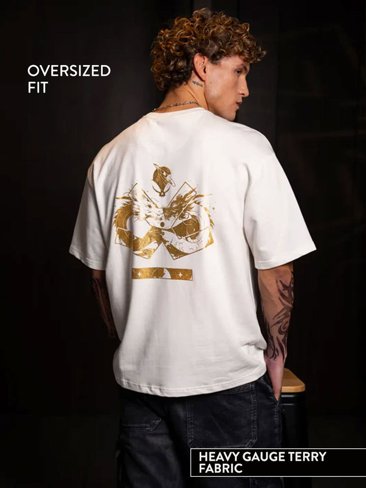 Wrogn X Aliens - The Yin-Yang Dragons | Off White T-Shirt