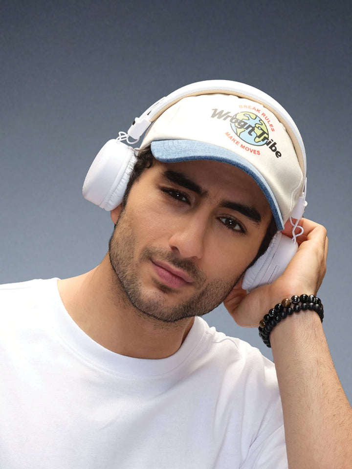 Printed Wrogn Tribe Two-Tone Cap | Blue/White