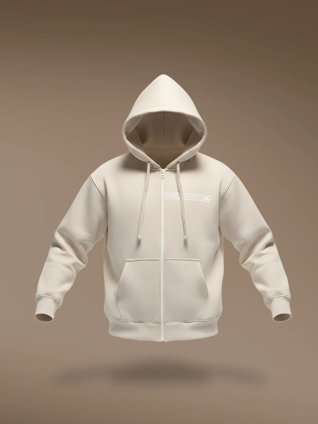 Men's casual sweatshirt with print design | Beige