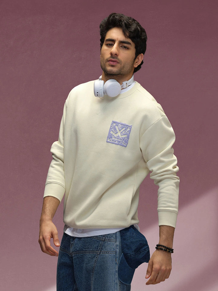 Looper Terry Comfort Fit T-Shirt With V-Insert Neck & Logo Branding | Yellow